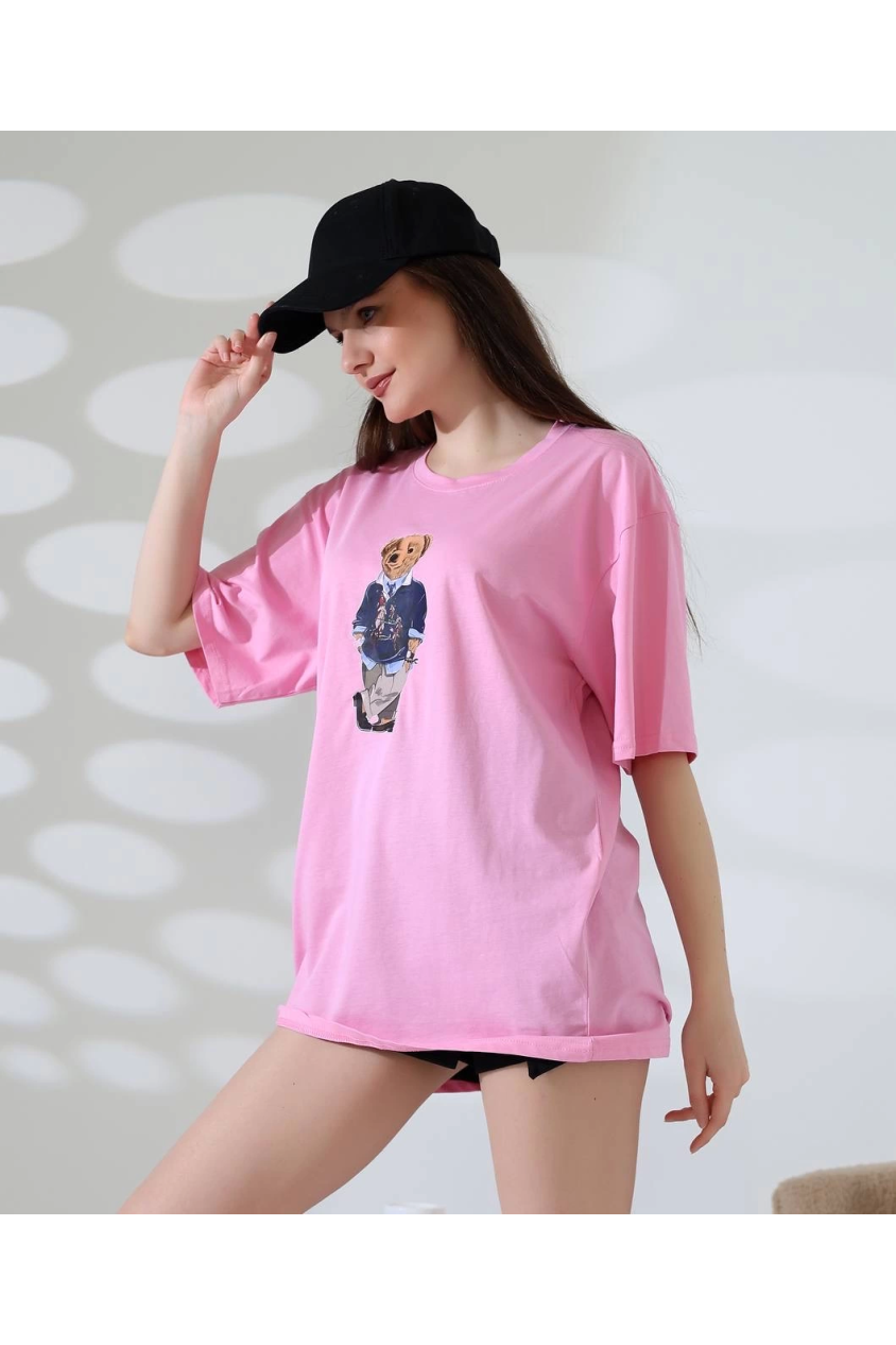 Ayıcıklı oversize tişört