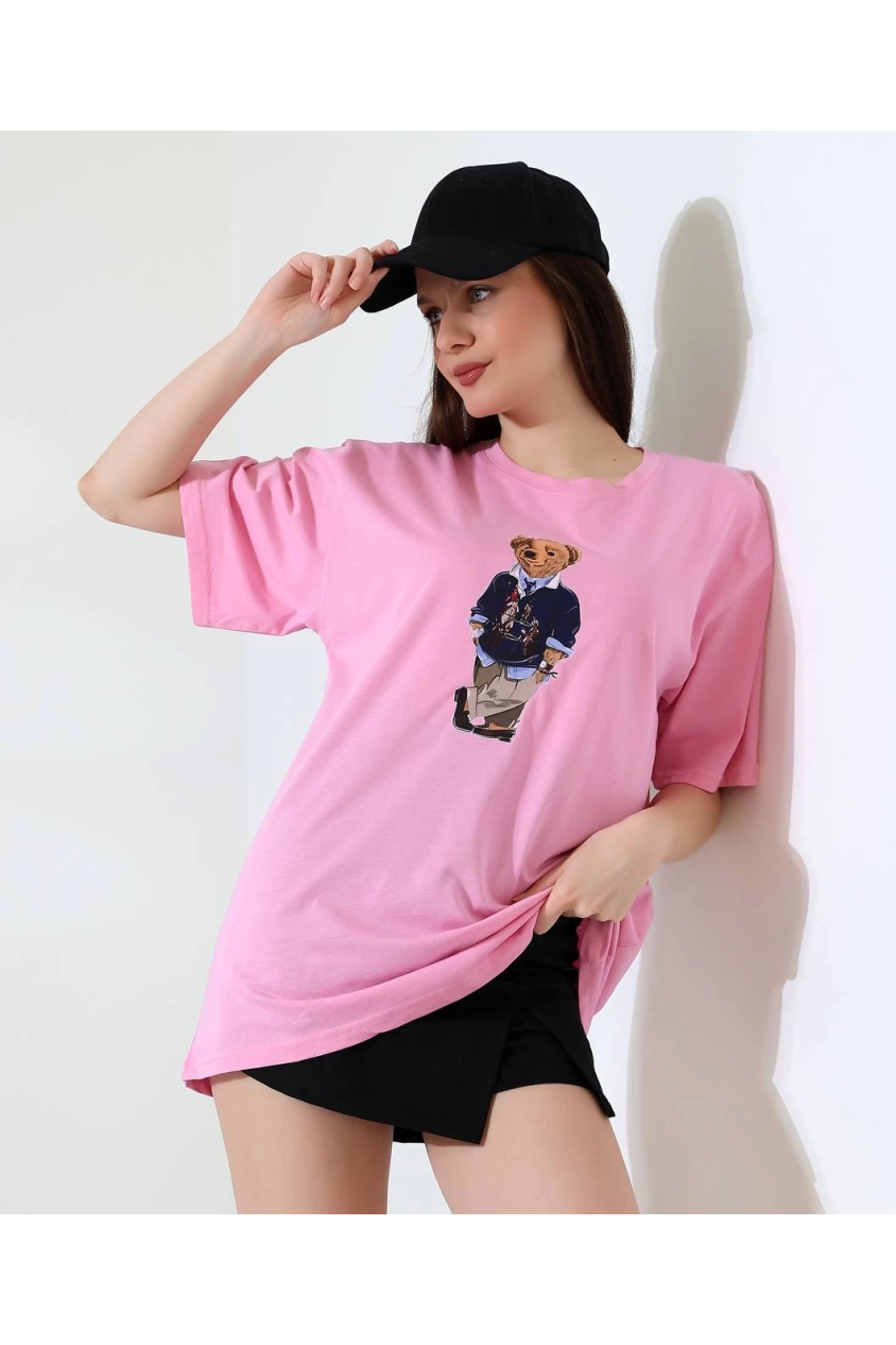 Ayıcıklı oversize tişört