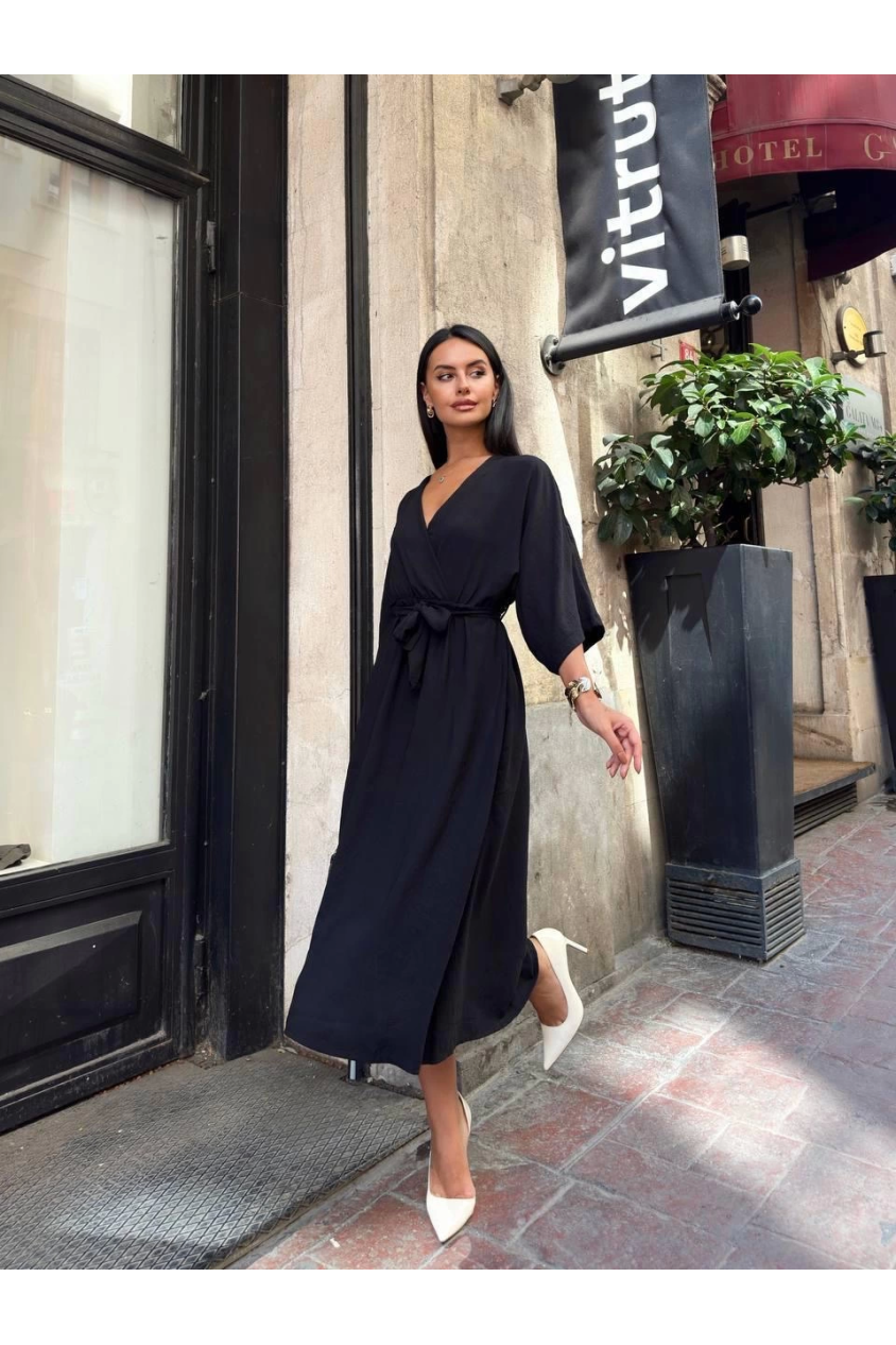 Ayrobin midi elbise