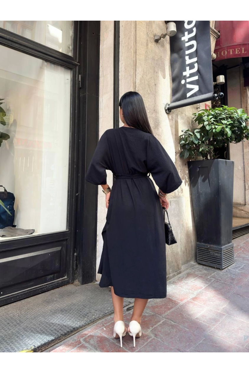 Ayrobin midi elbise