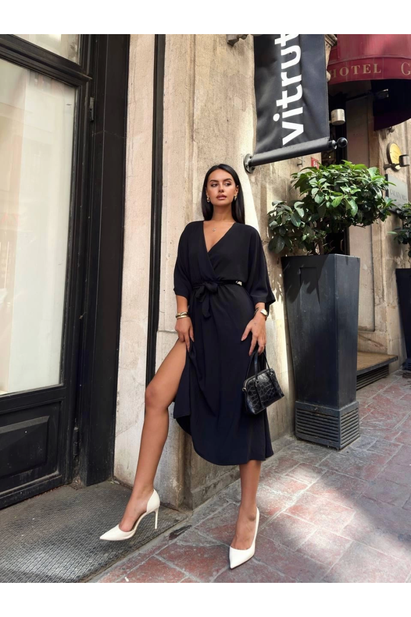 Ayrobin midi elbise