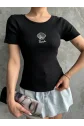 Bac nakışlı bluz