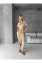 Bluz şalvar takım bej s255841