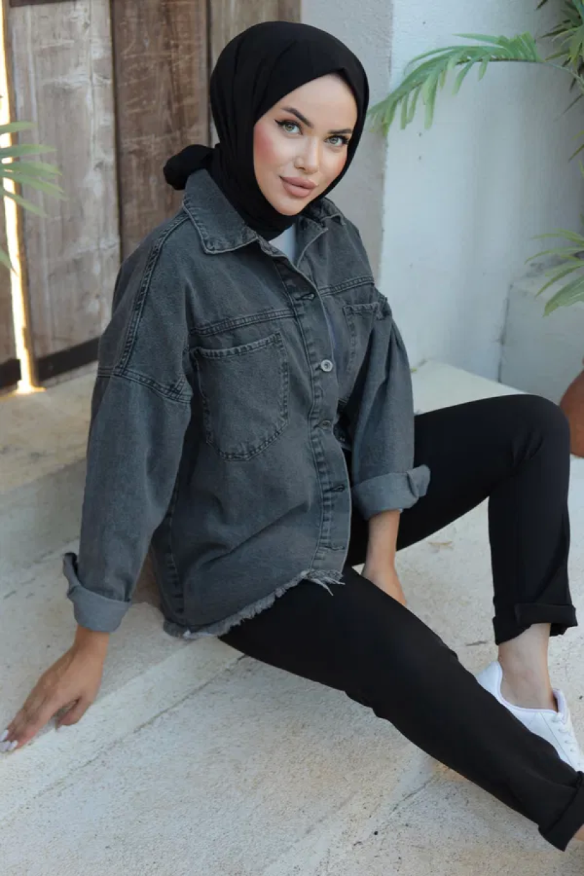 Cepli kot ceket siyah
