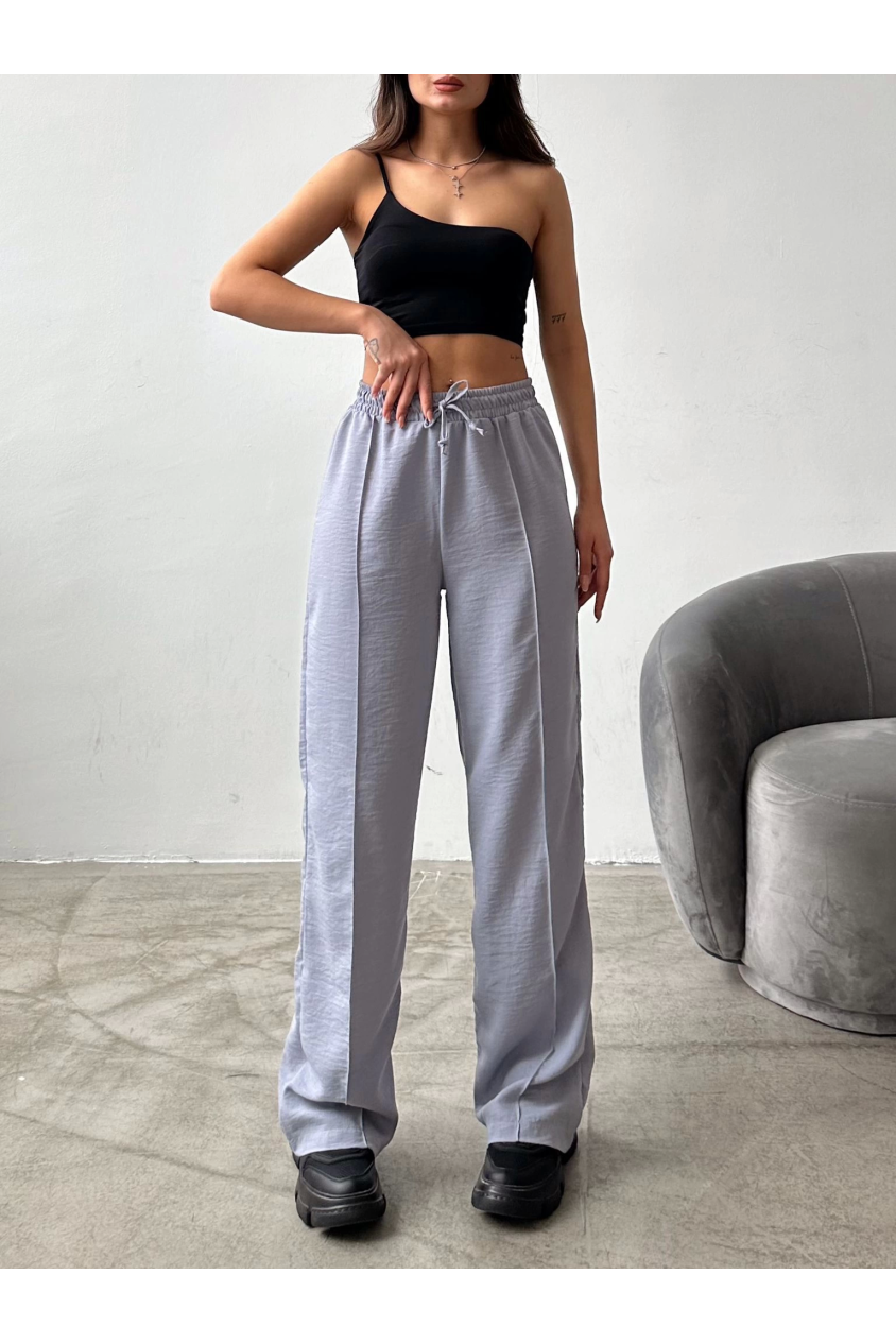 Çımalı keten pantolon