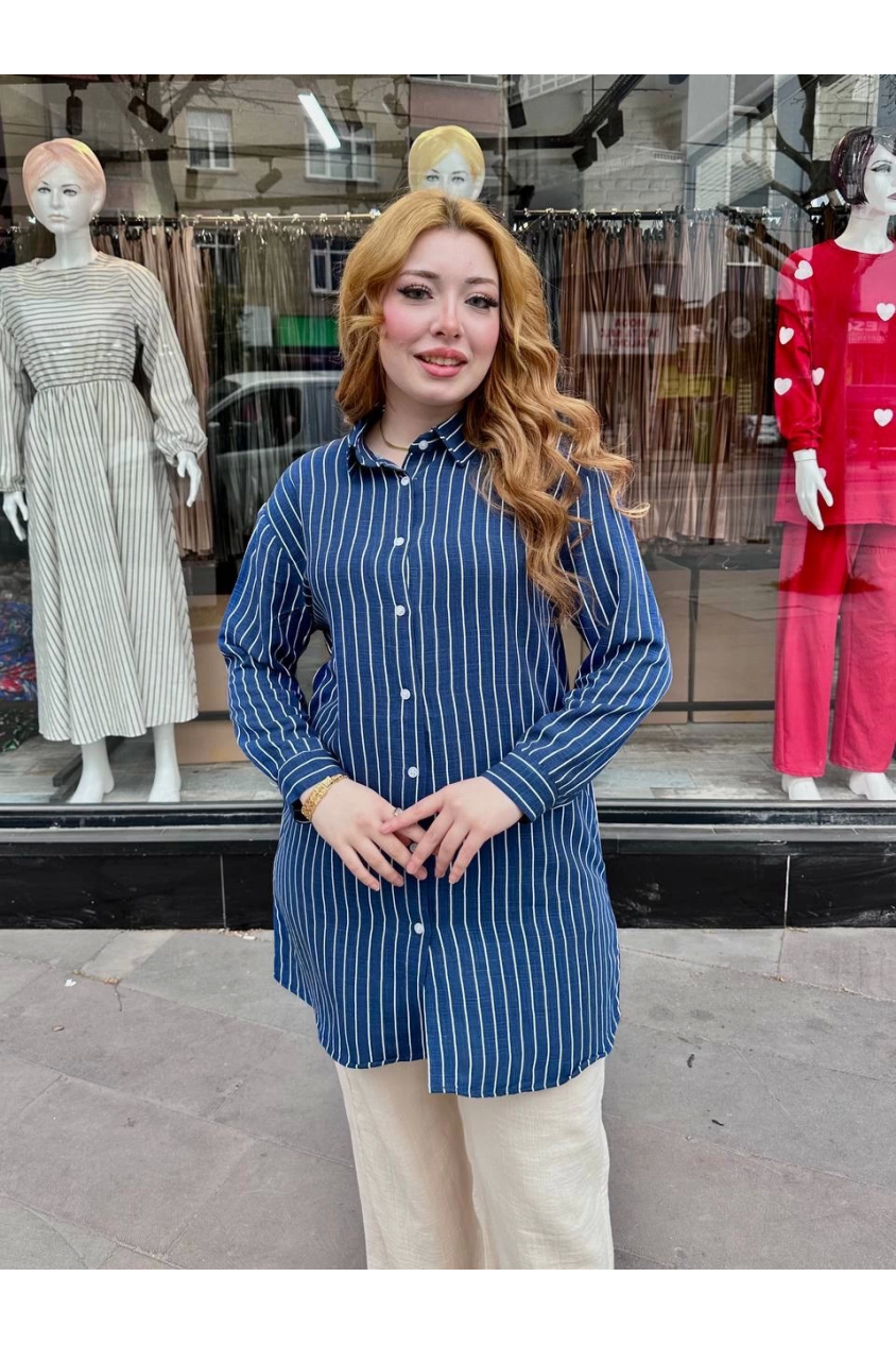 Çizgili tunik gömlek