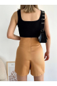 Dört çıtçıtlı gabardin şort etek s249001