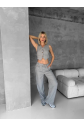 Essential yelek pantolon takım gri s255254
