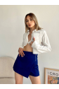 Gabardin fermuarlı şort etek s24906