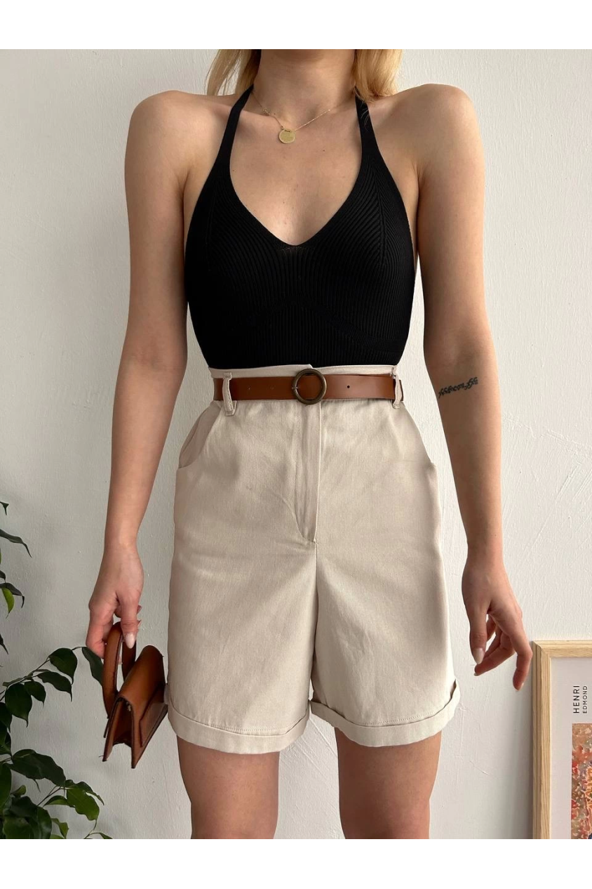 Gabardin kumaş şort