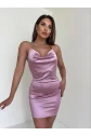 Kadın boyundan ince askılı elbise s3585