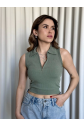 Kısa fermuarlı crop