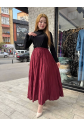 Kraş etek bordo