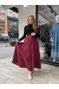 Kraş etek bordo