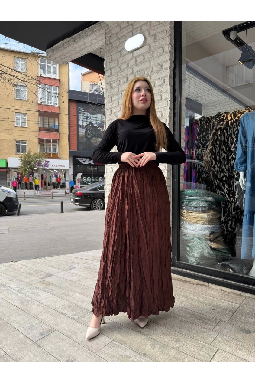 Kraş etek kahve