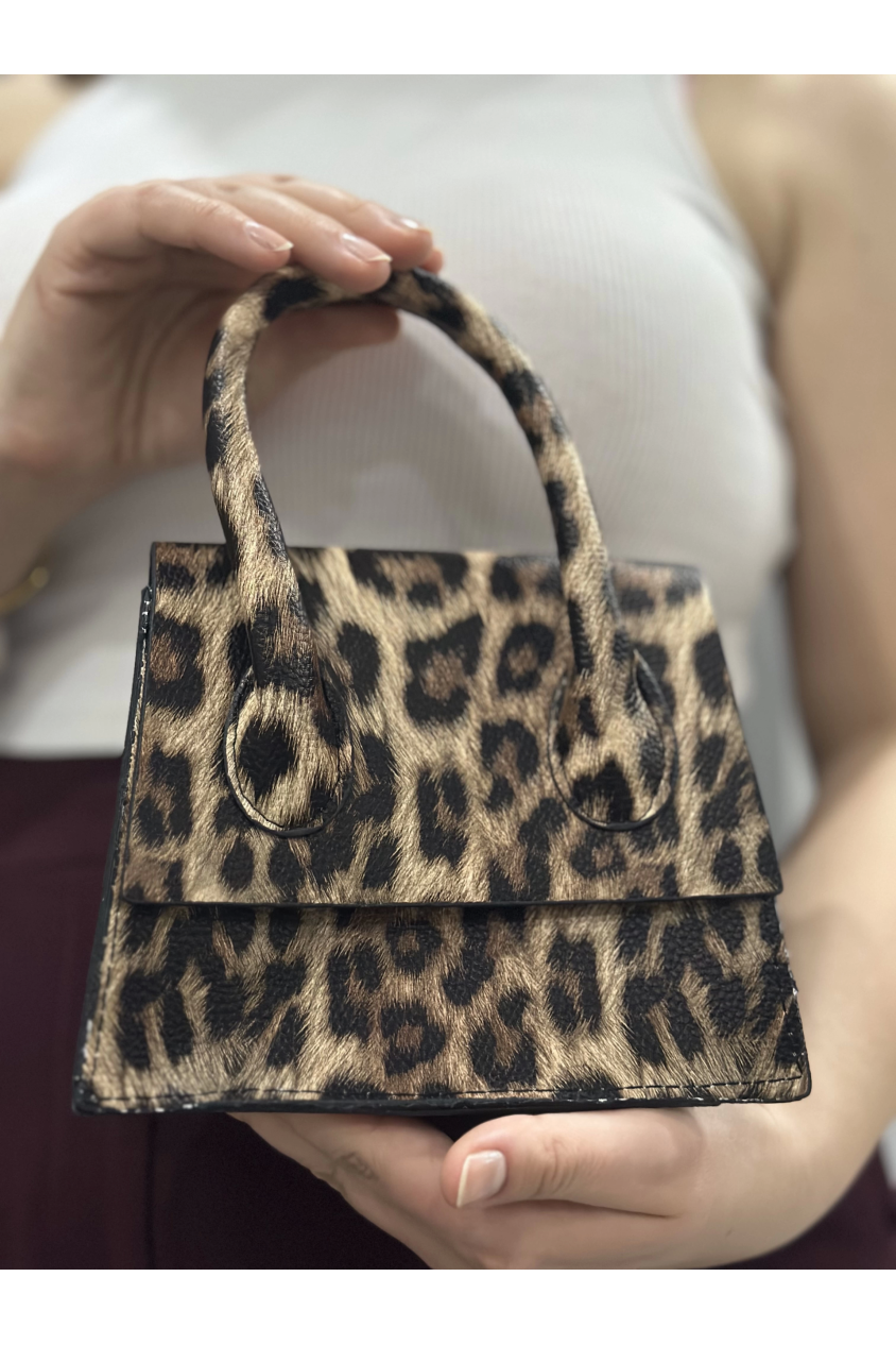 Luxe leopar cilt çanta