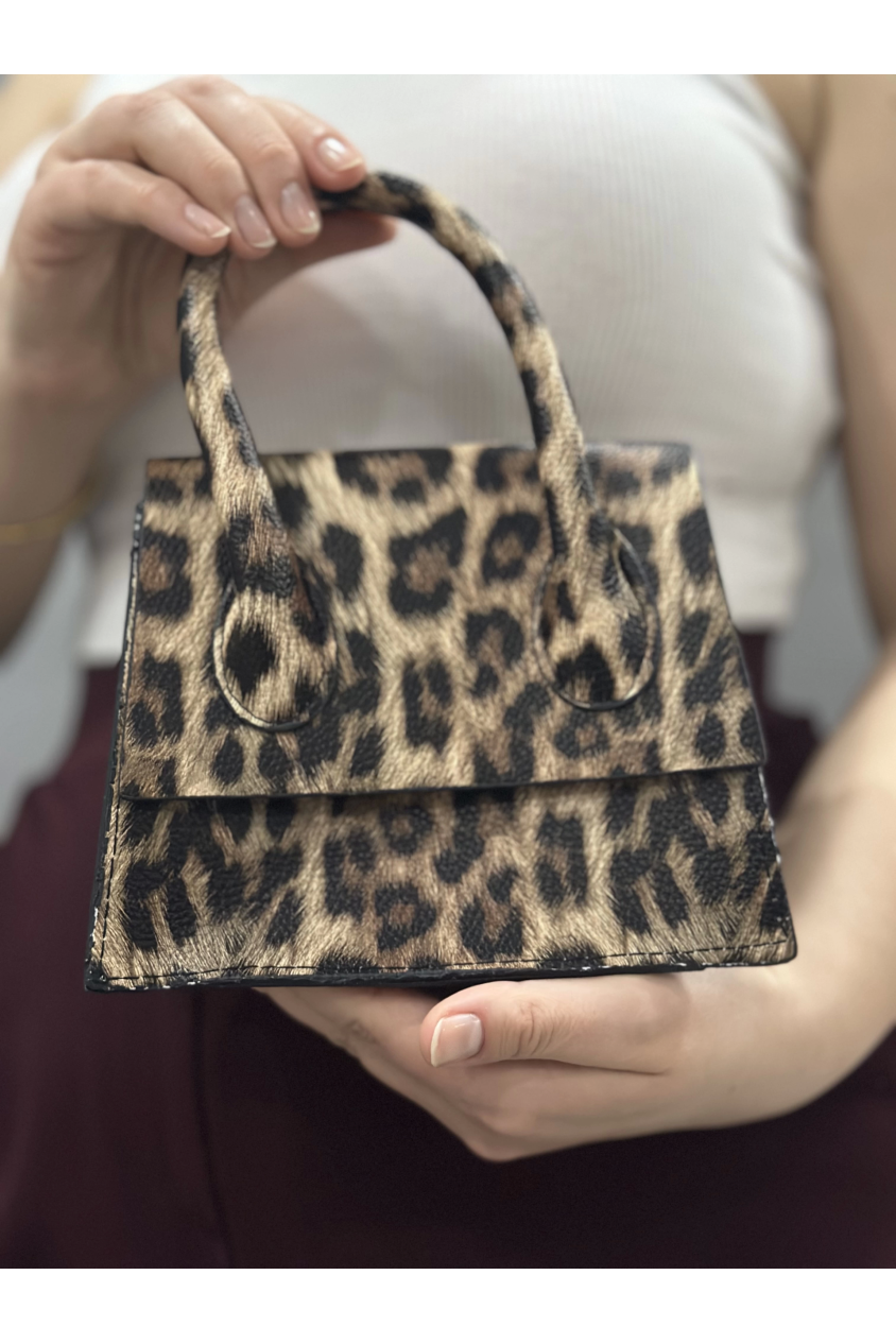 Luxe leopar cilt çanta