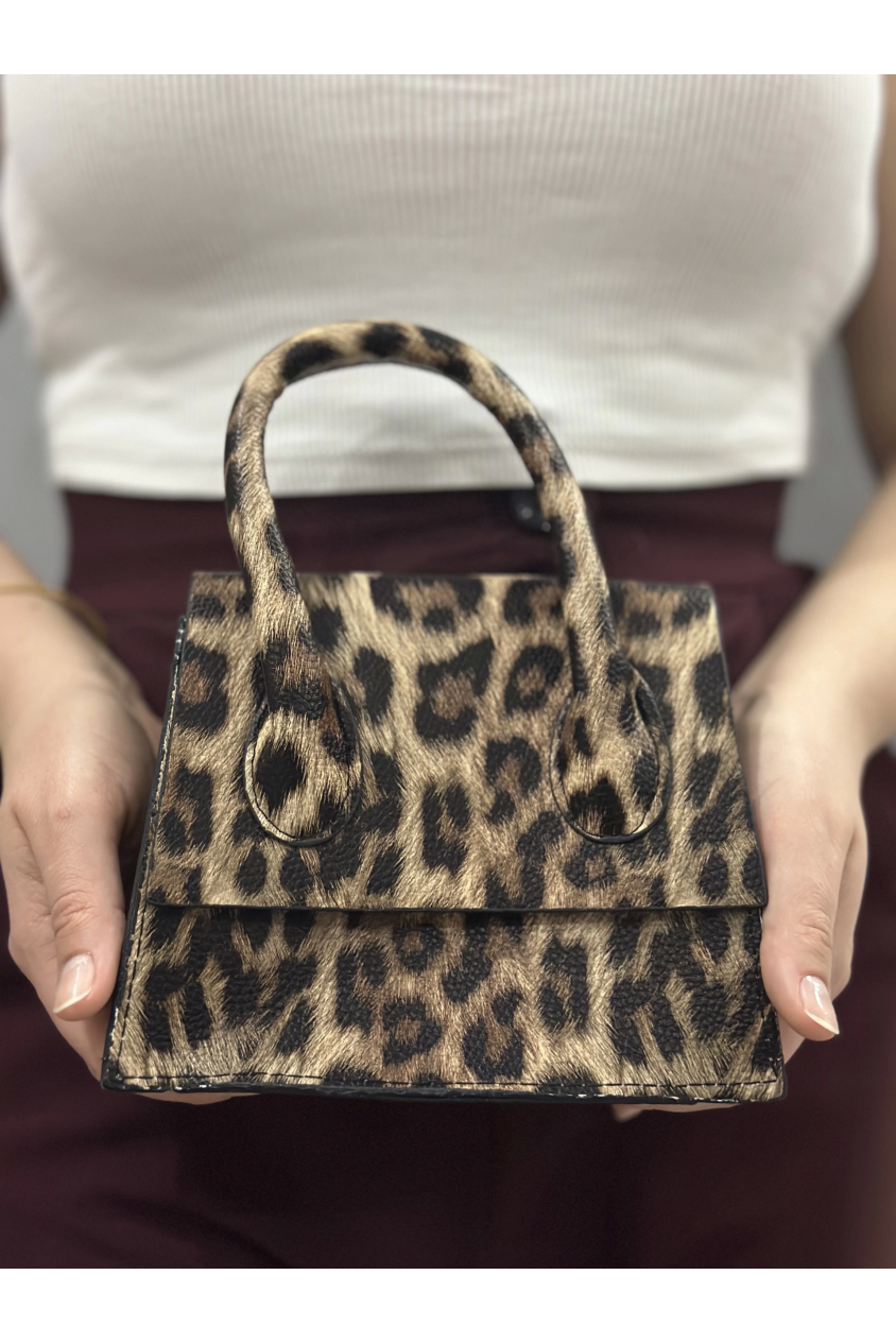 Luxe leopar cilt çanta