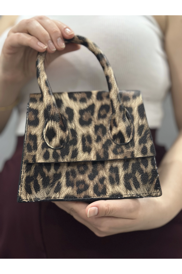Luxe leopar cilt çanta