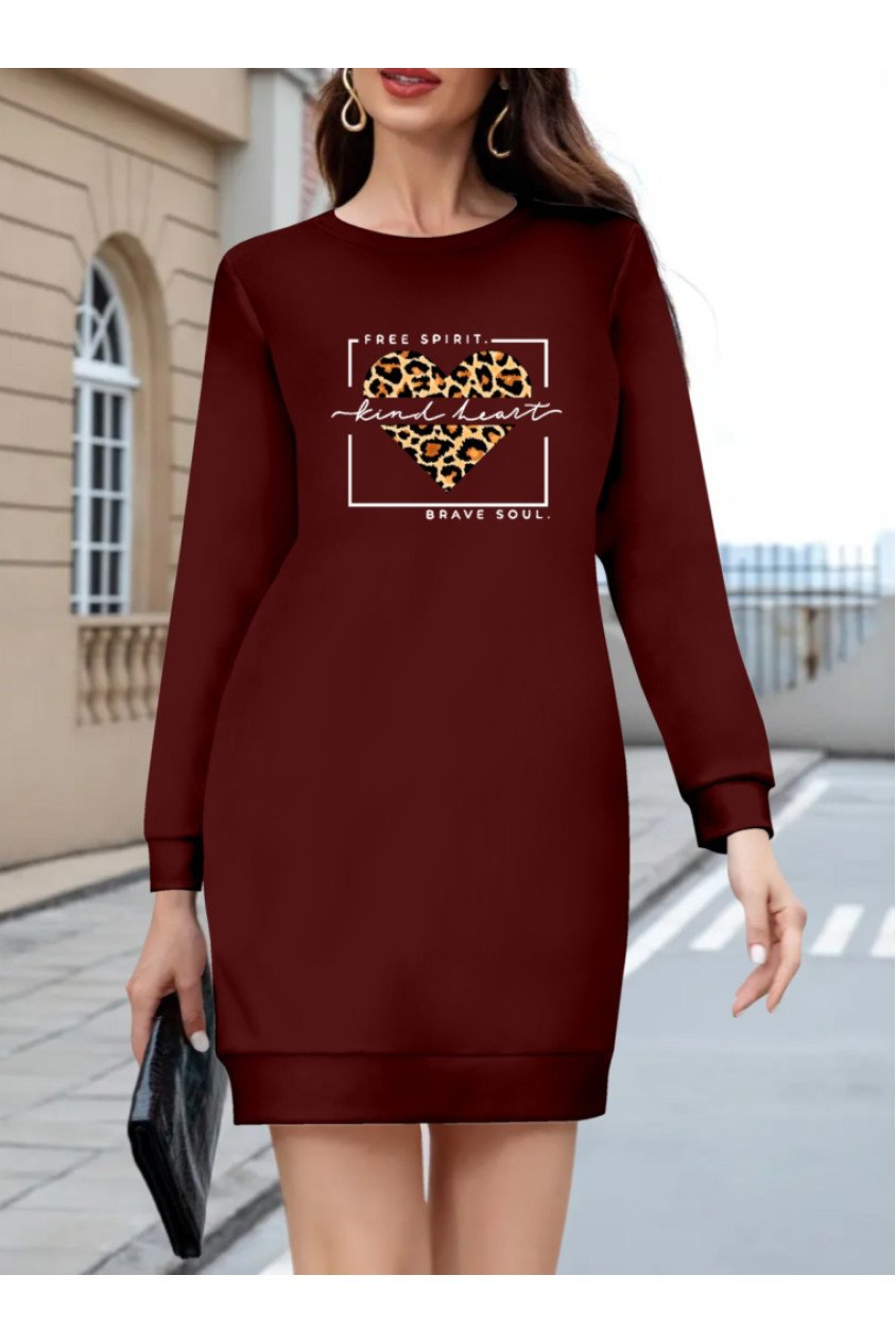 Kadın Uzun Kollu Bisiklet Yaka Desenli Viskon Iki Iplik Bluz