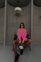 BOYFRİEND GÖMLEK MODAL KUMAŞ OVERSİZE - Pembe