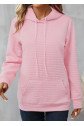 Kadın Uzun Kollu Kapşonlu Bağcıklı Cepli Capitone Sweatshirt