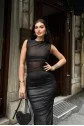 Cindy Transparan Tül Elbise 2683-8