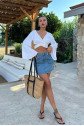 Cecile Denim Mini Etek 4015-17