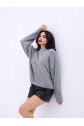 43031 TRİKO YARIM BALIKÇI KISA KAZAK-GRİ