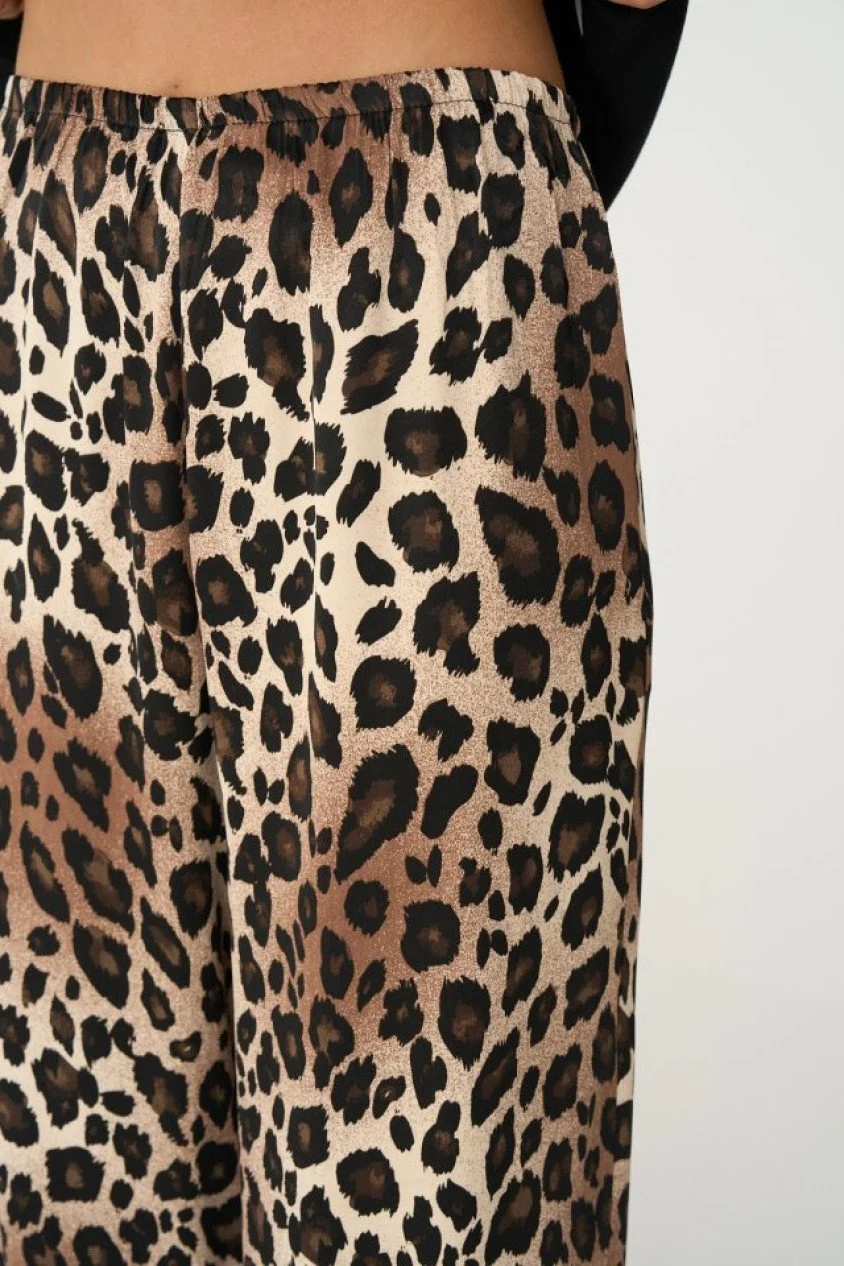 Lastikli Pantolon - Leopar