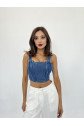 6987 KOT BLUZ-MAVİ