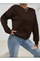 Kadın Uzun Kollu Bisiklet Yaka şardonlu üç Iplik Kumaş Sweat