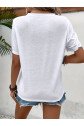 Kadın Kısa Kollu Bisiklet Yaka Göz Baskılı Süprem T-shirt