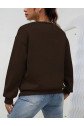 Kadın Uzun Kollu Bisiklet Yaka şardonlu üç Iplik Kumaş Sweat