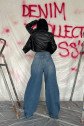 Mavi Geniş Paça Jeans Pantolon