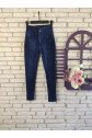 Yüksek Bel Likralı Jean Pantolon 90 Cm