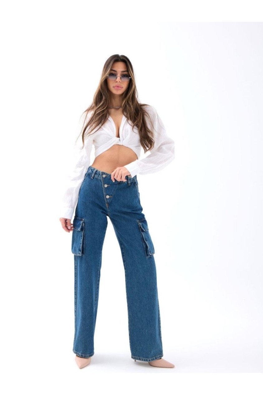 6519 KOT PANTOLON-MAVİ