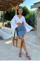 Cecile Denim Mini Etek 4015-17
