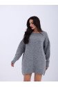 43221 TRİKO ARKA V SALAŞ KAZAK-GRİ