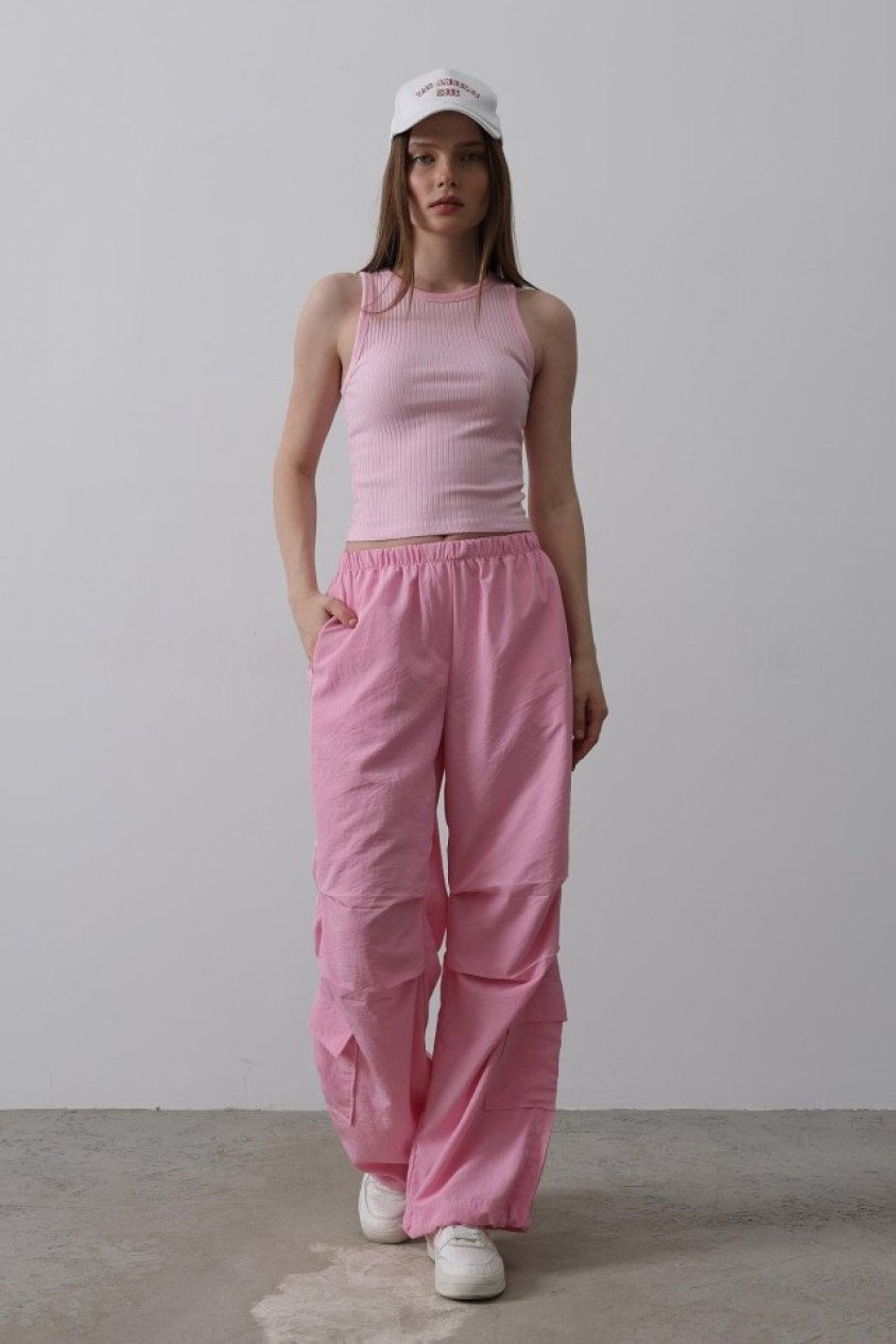 Paraşüt Cargo Pantolon - Pembe