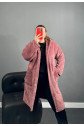 Kadın Kapüşon Ve Cep Detay Uzun Wellsoft Kaban