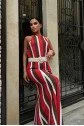 Lucia Çizgili Ajurlu Elbise 2763