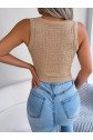 Kadın Askılı Bisiklet Yaka Güpüs Dekolteli Triko Crop Bluz