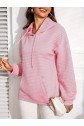 Kadın Uzun Kollu Kapşonlu Bağcıklı Cepli Capitone Sweatshirt