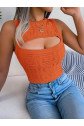 Kadın Askılı Bisiklet Yaka Güpüs Dekolteli Triko Crop Bluz