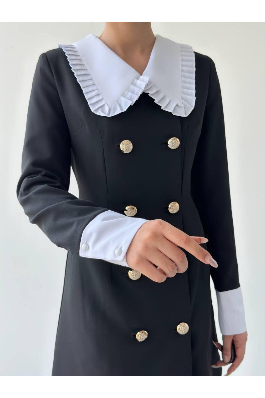 Loyada Geniş Yaka Elbise