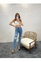 6025 KOT PANTOLON-MAVİ