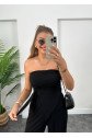 Kadın Sandy Kumaş Starplez Bluz Ve Palazzo Pantolon Ikili Takım