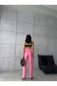 PANTOLON KAPALI CEP 3 DÜĞME DETAYLI - Pembe
