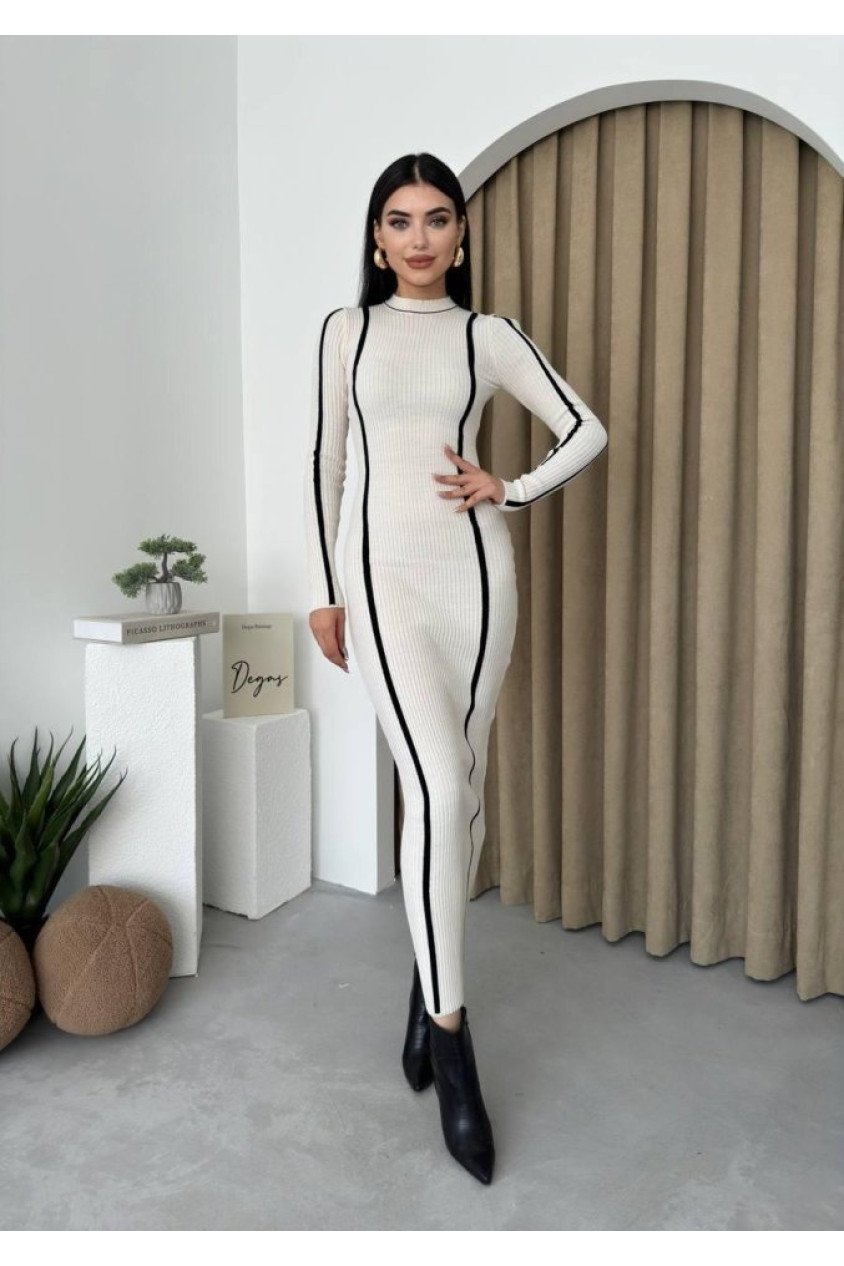 Ribbon Triko Elbise